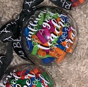 Teachers gift Christmas ornament handmade